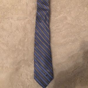 Tommy Hilfiger Silk striped tie blue and white